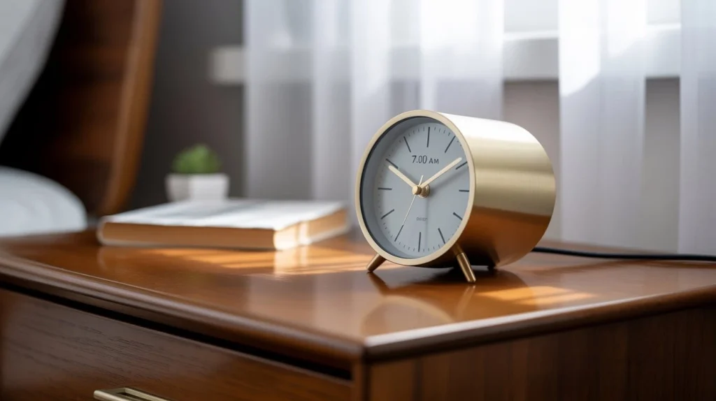 nightstand decor 9 💖 7. Use a Stylish Clock